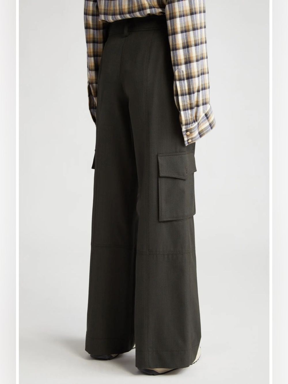 TWP Stretch Wool Cargo Pants in Military, size 6 - Picture 3 of 13